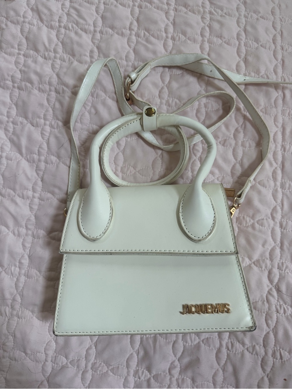 white Jacquemus Le Chiquito Noeud bag